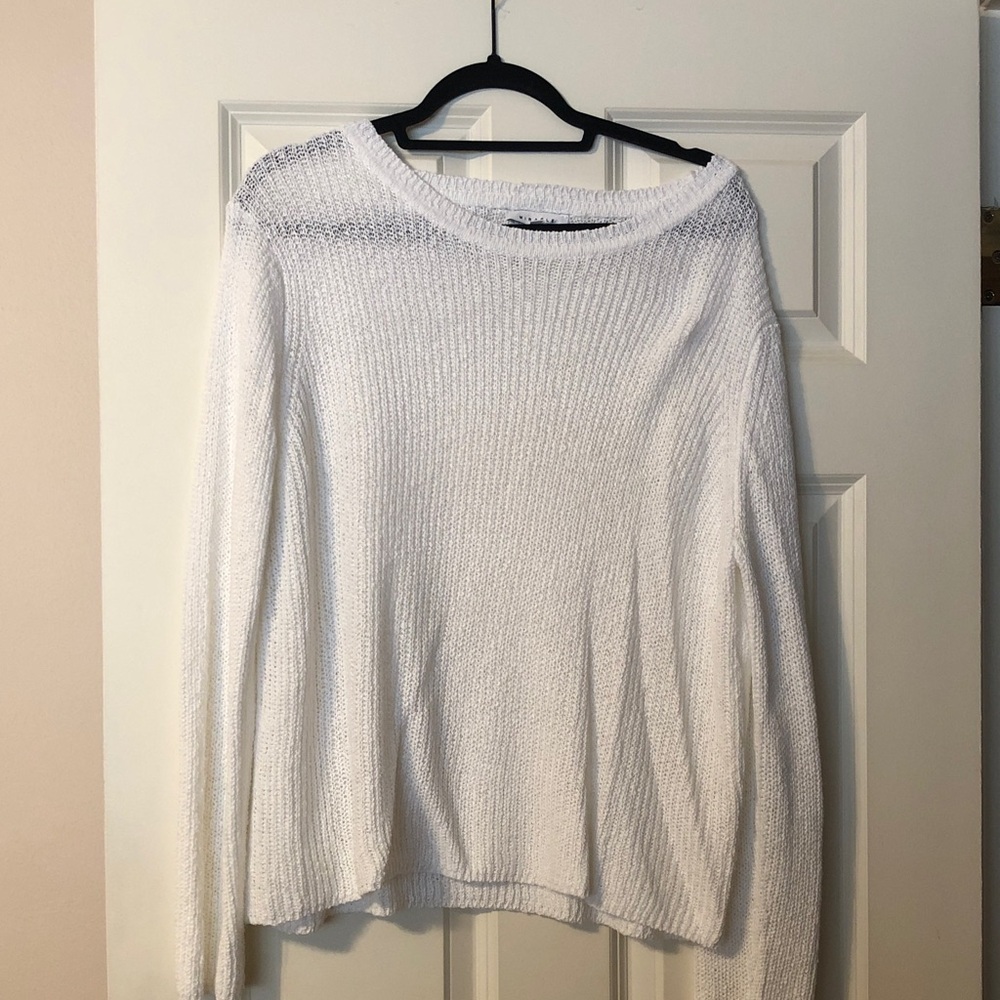 Miracle Women's White Crew Neck Sweater